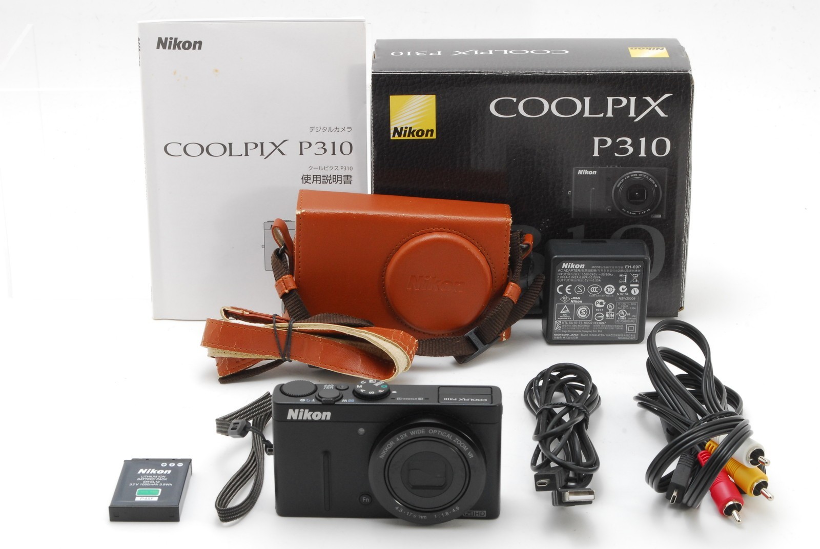 【MINT w/Box】Nikon Coolpix P310 Black Digital Camera 16.1MP 4.2x From Japan