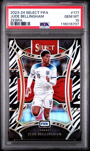 2023 Select FIFA Jude Bellingham Zebra Prizm /25 England SSP World Cup Case Hit