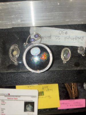 #ad #ad Australian Black Opal 4.5CT Oval Cut Flat on bottom each 1.5CT $700.00