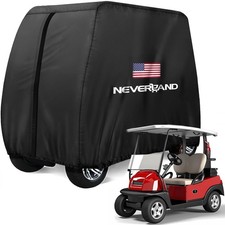 NEVERLAND 420D Waterproof Golf Cart Cover 2 Fit for 2 Passenger Cart, black