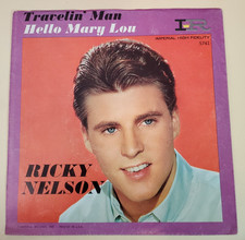 Rick Nelson  HELLO MARY LOU / TRAVELIN' MAN (ROCK 45/PS) #5741 PLAYS VG+ TO VG++