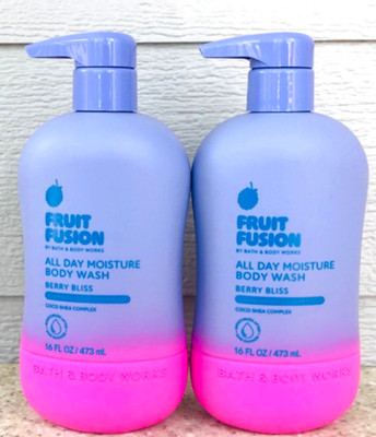 2 Fruit Fusion BERRY BLISS Moisturizing Body Wash 16oz LOT of 2