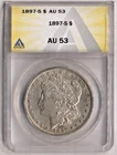1897-S $1 ANACS AU 53 Morgan Silver Dollar