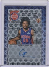2025-26 Topps Shopping Spree Chaz Lanier Rookie Auto 08/25 Detroit Pistons ZJ
