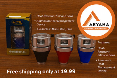 Hookah Bowl Set with Heat Management Device (Cyril)  ONLY AT 19.99  
