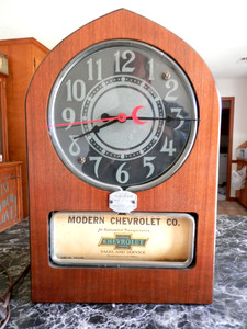 Antique Original 1930's Telechron Neon Revolving Ad Clock-WORKS PERFECT-V.N++