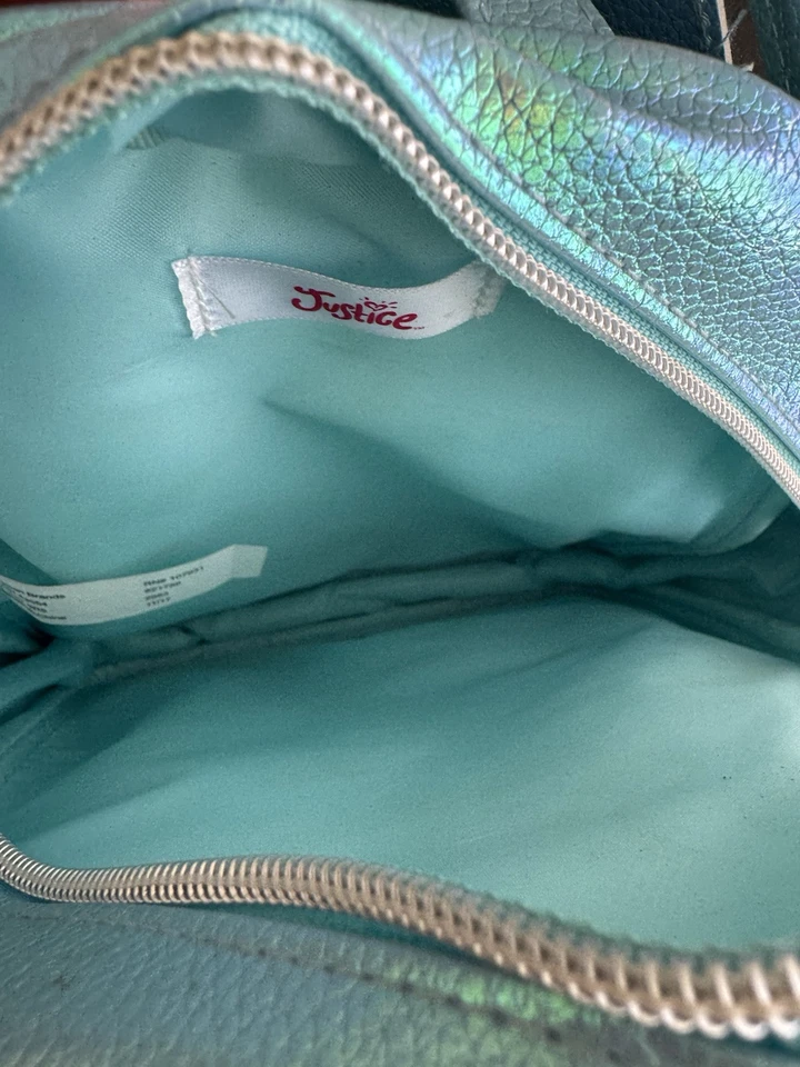 Justice Girl's Blue Fairy Butterfly Wings Initial A Mini Backpack Purse - Image 4 of 4