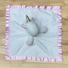 Cloud Island Unicorn Security Blanket Lovey Pink Satin Baby Comfort Plush
