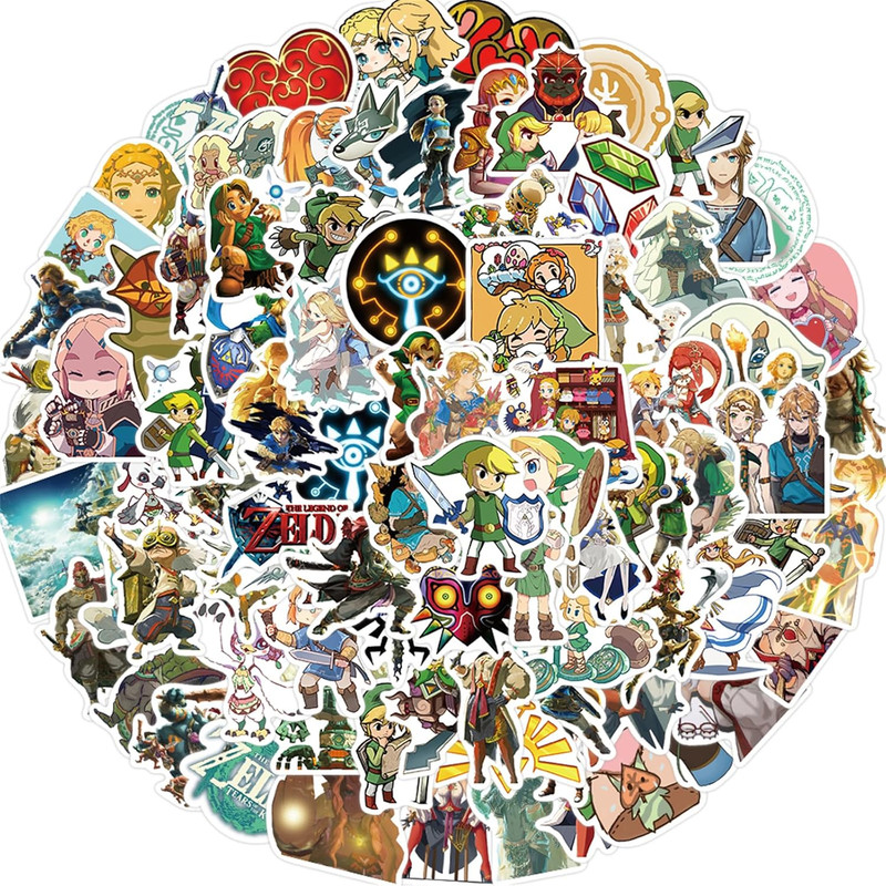 100Pcs Cartoon Cool Game the Legend of Zelda Stickers Waterproof Deals Car Bicyc