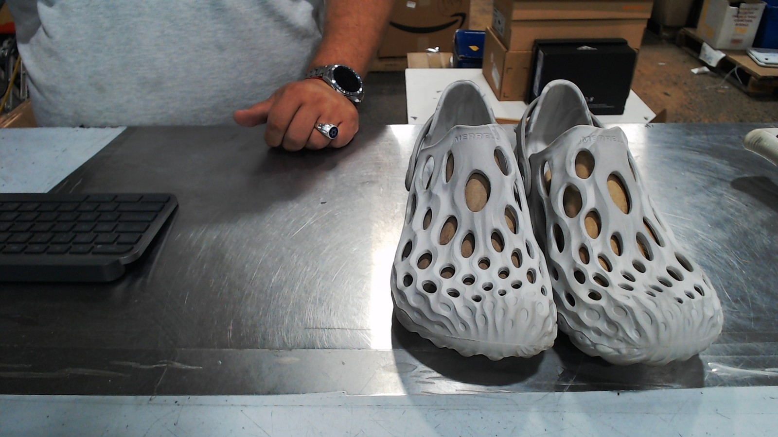 UsedG Merrell Sandali sportivi da donna Hydro Moc nero Brindle 9 M