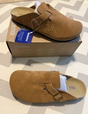 Birkenstock  Stussy Boston Clog Caramel Suede Shoes Men  s Size 45 11.5 