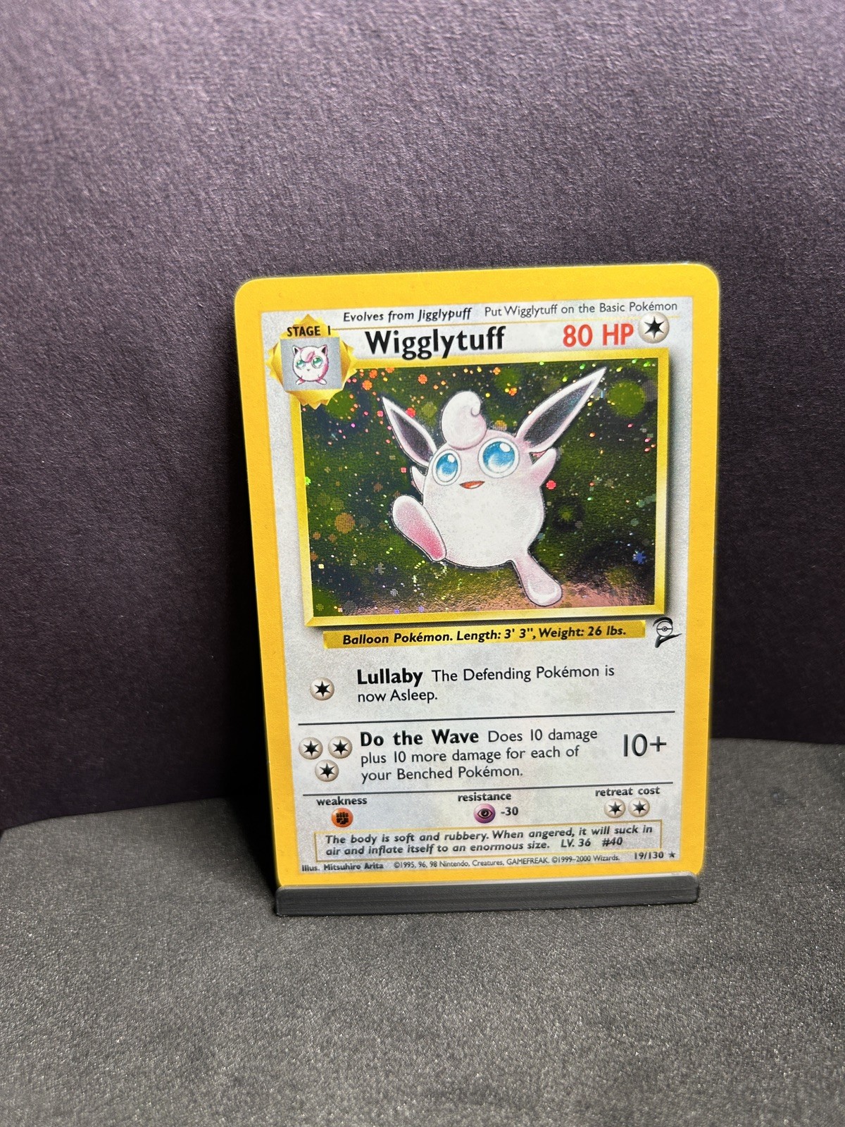 Wigglytuff – 19/130 – Base Set 2 (English) – Pokémon TCG WoTC Swirl 🌀
