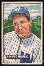 1951 Bowman #206 Connie Marrero Rookie Washington Senators Good 66077