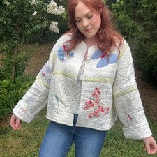 Butterfly Season Upcycled Vintage Quilt Coat ...