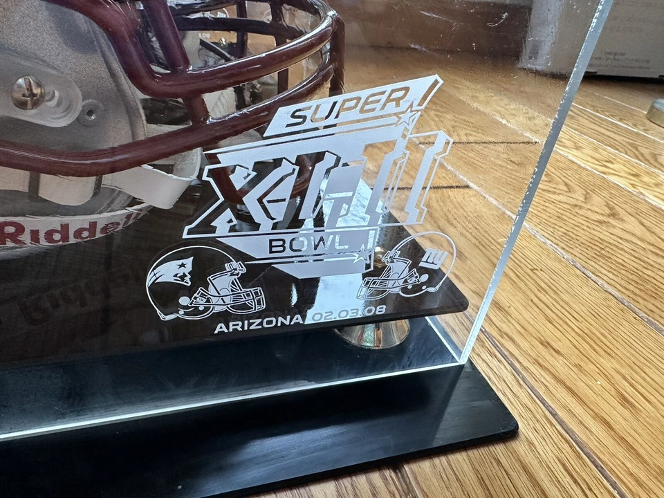 AUTÉNTICO Estuche Casco Personalizado Super Bowl XLII 42 NY Giants Manning (SOLO ESTUCHE) Foto 3 de 3