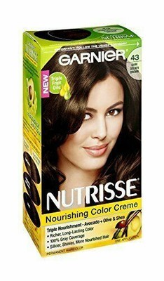 Garnier Nutrisse Nourishing Hair Color Creme 43 Dark Golden Brown 1ct Pack of 3
