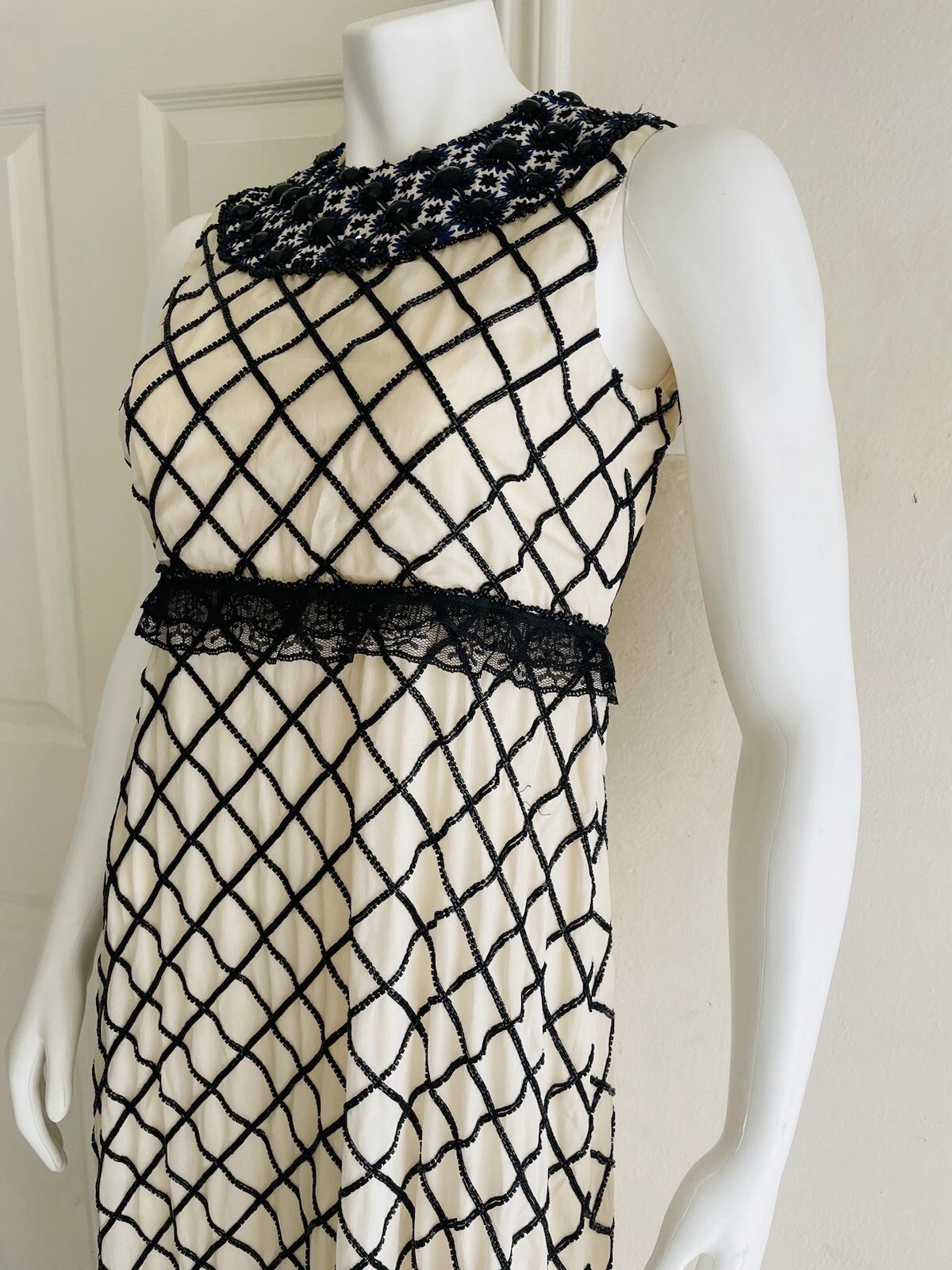 TORY BURCH abito da sera donna elegante con perline $3000 RARO taglia 2