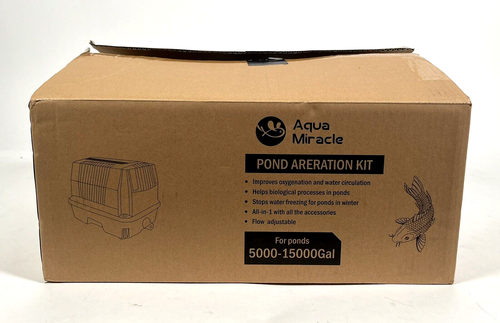 AquaMiracle Koi Pond Aerator Pond Air Pump Kit, Aeration 10000-15000 Gal, TP-60 - Picture 3 of 6