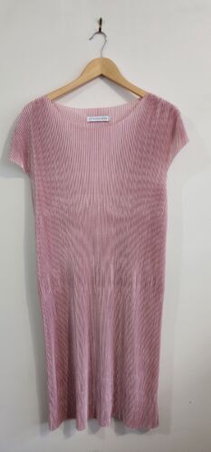 ATMOS & HERE Label Womens Dusky Pink Crepe Pleated Midi Dress Size 12 - Picture 1 of 7