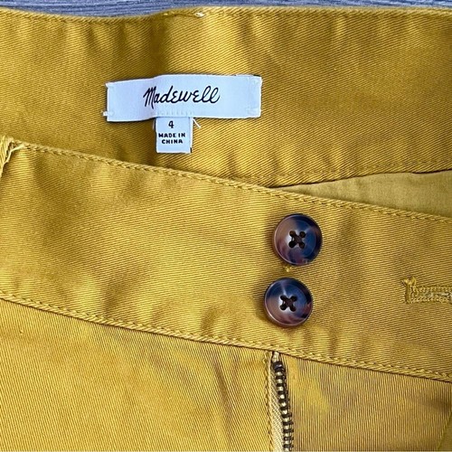 MADEWELL Pleated Wide Leg Pants Size 4 Golden Meadow Yellow Retro 70s Bohemian - Picture 5 of 12