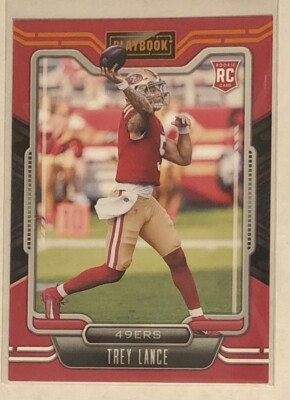 2021 Panini Playbook Football #103 Trey Lance Rookie Card Orange