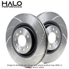 Rear 356x22mm Dimpled & Grooved Brake Disc Upgrade for VW Golf R Audi S3 RS3