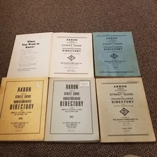 CHOICE Akron Ohio City Street Guide Household Directory Book Genealogy PICK ONE
