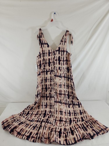 Women's Time and Tru V-Neck Knit Dress Multicolor Tie-Dye Size M XL - Picture 2 of 2