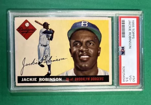 1955 Topps #50 Jackie Robinson PSA 3.5 Awesome Centering HOF GOAT Free Shipping