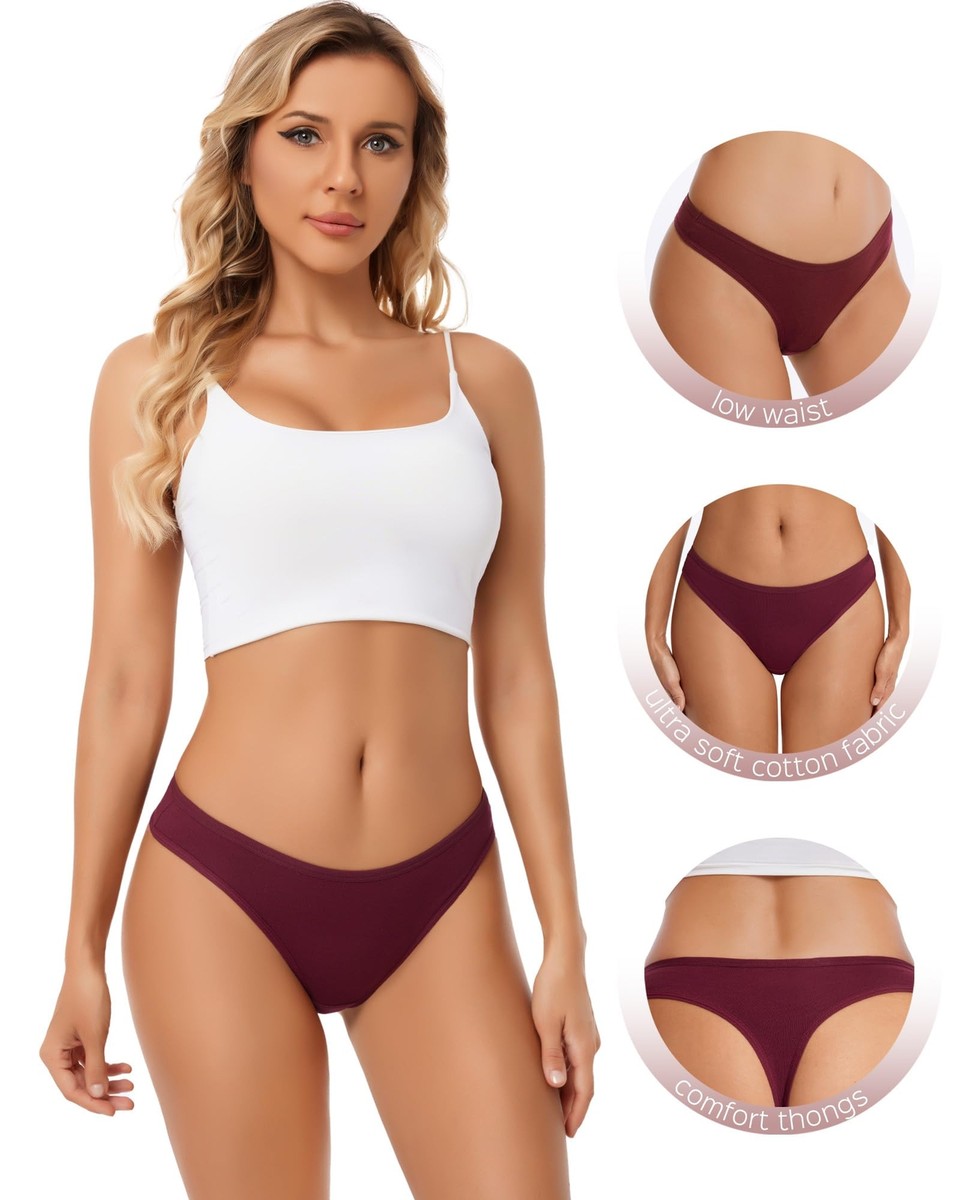 ANZERMIX Women's Cotton Bikini Panties 6-Pack - Breathable Comfort Underwear