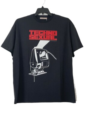 225 RRP Christophe Kane Techno Sexual Foiled Print T-Shirt | eBay