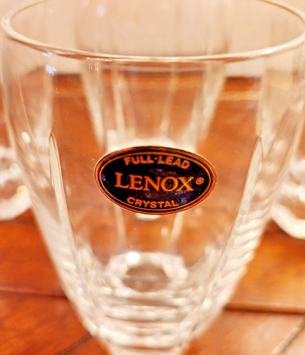 RARE ELEGANT LENOX CRYSTAL "OLYMPIC" 5 1/4” HIGHBALL GLASSES (Set of 4) - Picture 2 of 6