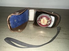 VINTAGE USSR SOVIET LENINGRAD 2 EXPOSURE METER With LEATHER CASE