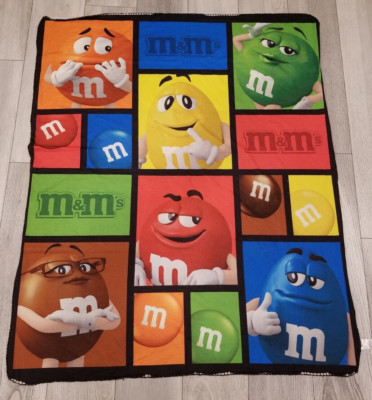 MARS M&M'S 2019 WORLDS FLEECE BLANKET THROW 50X60'' POLYESTER MULTI COLOR 