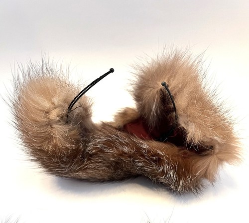 Vintage Fur Fascinator Hat Headband Brown 1950s w/ Extra Fur Piece - Picture 2 of 4