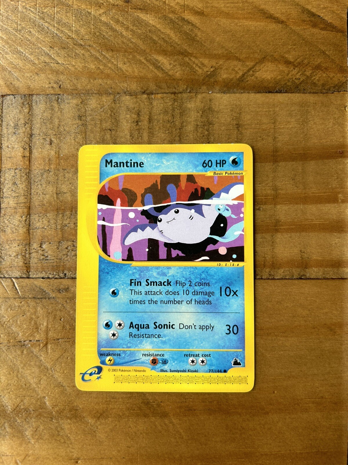 Mantine 77/144 Skyridge Near Mint Pokémon Card Wizards Of The Coast 2003