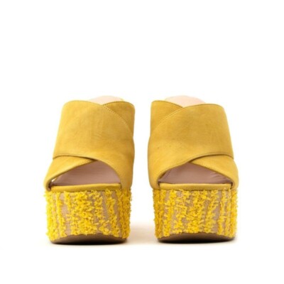 Guess FL6TEISUE01 sandali zeppa wedge sandals yellow giallo 40