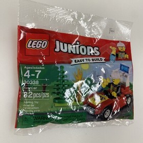 Lego Juniors easy To Build Fire Car 32 Piece #30338 Ages 4-7 Bag Set
