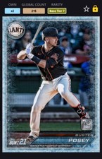 [DIGITAL CARD] TOPPS BUNT 2021 BUSTER POSEY - TIER 7 ICE BASE,  SF GIANTS, 215cc