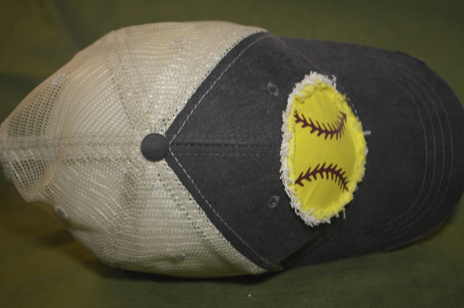 Yellow Baseball Patch Adjustable Gray Hat Cap by … - image 9