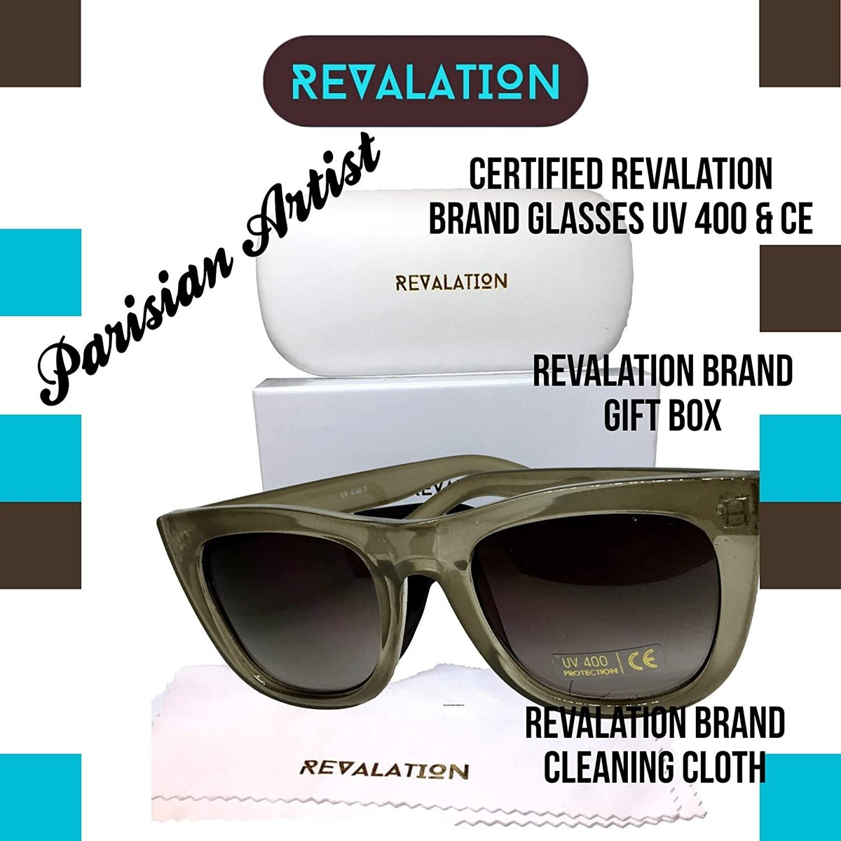 REVALATION Unisex Sunglasses for Men Sunglasses For Women UV Light 400 Resin REVALATION Unisex Sunglasses for Men Sunglasses For Women UV  main image 4