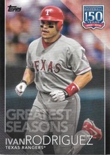 2019 Topps Update IVAN RODRIGUEZ BLACK Parallel 150 Years of Professional /299