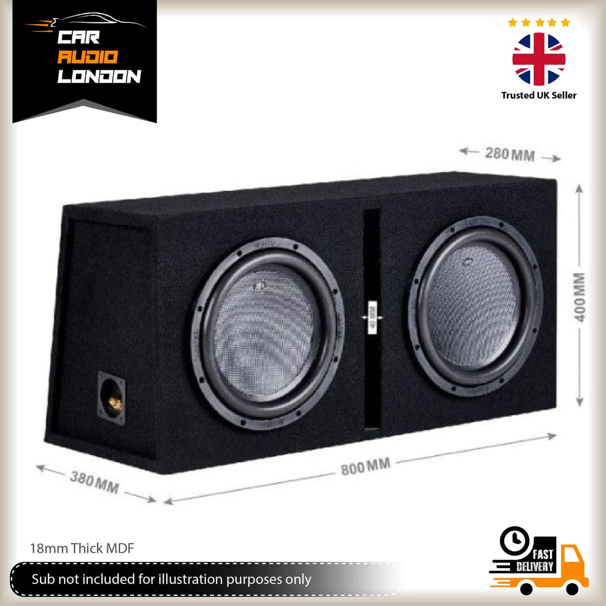 Sony Dual 10 Ported Sub Box SHAKE-X10D High-Power Home Audio