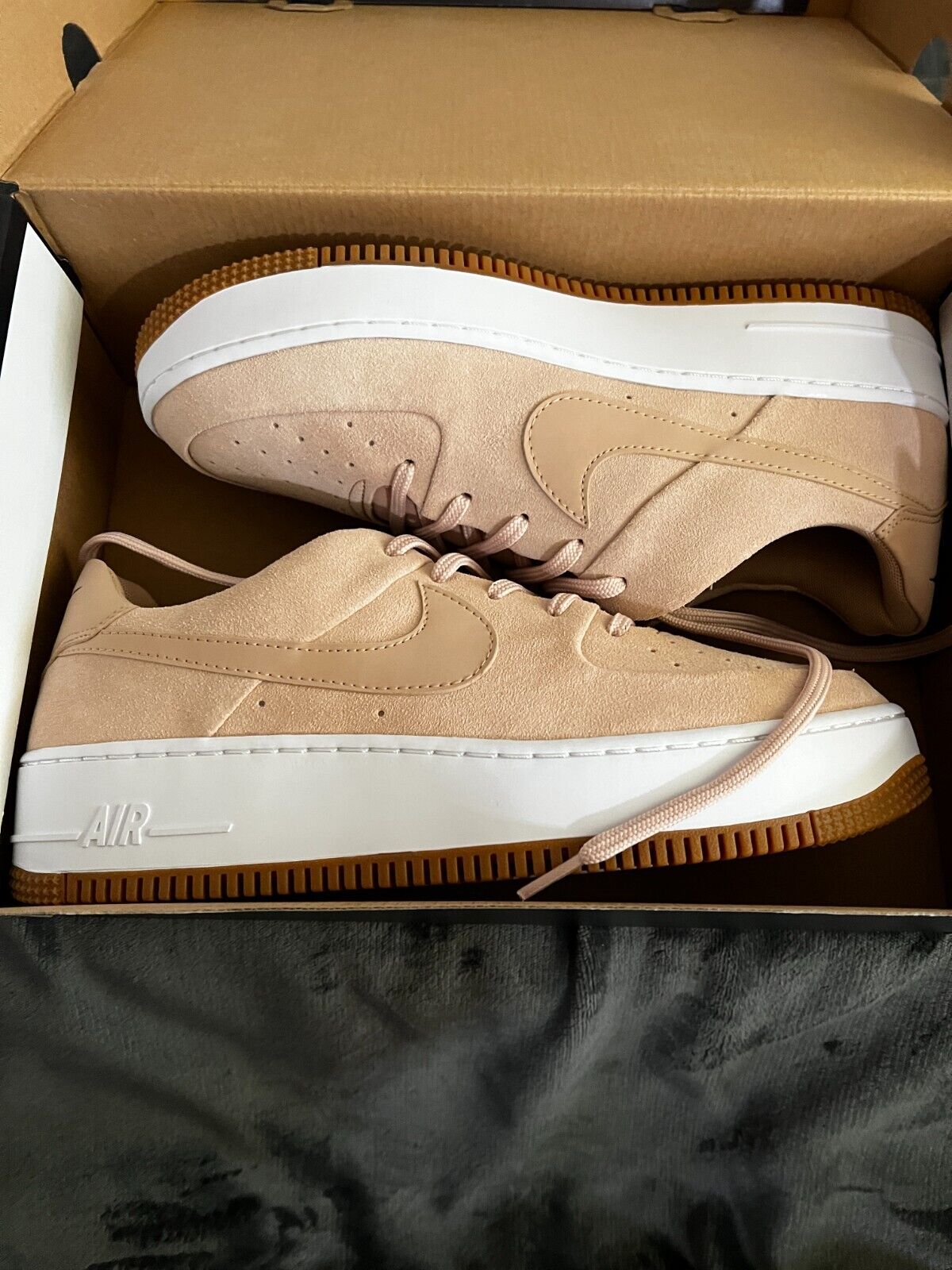 KicksOnFire on X: Cream Suede And Plastic Swooshes Define This Nike WMNS  Air Force 1 Sage Low -   / X