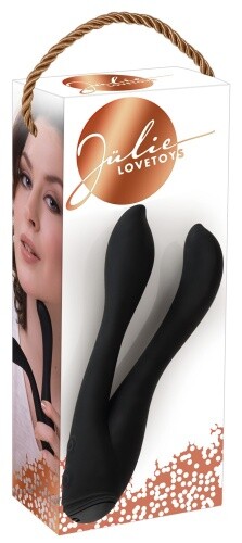 Jülie Sexy Doppelvibrator Klitoris Dual Vagina & Anal Penetrator Dildo Schwarz - Bild 8 von 8