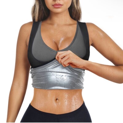 Women s Sauna Sweat Tank for Weight Loss Tummy Slimming With Polymer, M