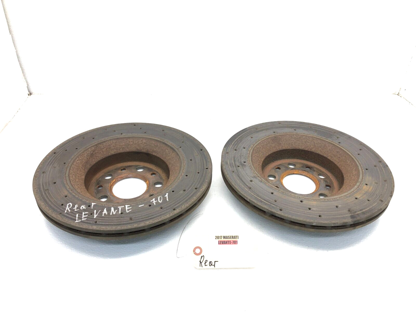 2017-2020 MASERATI LEVANTE LEFT RIGHT REAR DISC BRAKE ROTORS OEM #NOTES