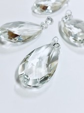 1pc Large Crystal Almond Chandelier Glass Droplets, Light Parts, Wedding Decor