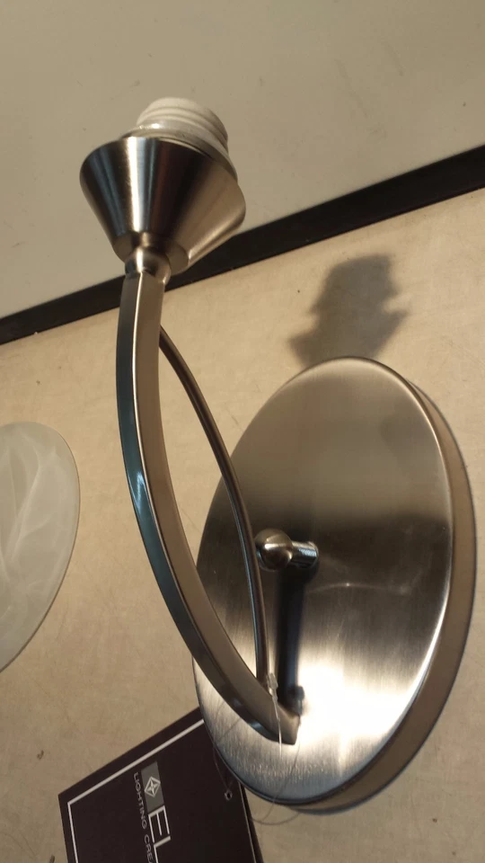 Elk Elysburg 1 light Wall Sconce in Satin Nickel and White Glass Satin Nickel - Image 3 of 4