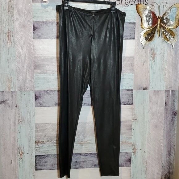 Halogen faux top leather leggings